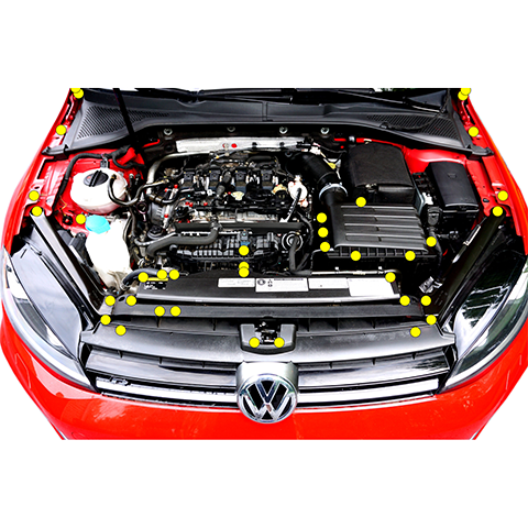 ZSPEC "Stage 1" Dress Up Bolts® Stainless/Billet Fastener Kit | 2015+ VW Golf R MK7 (00843612135049)