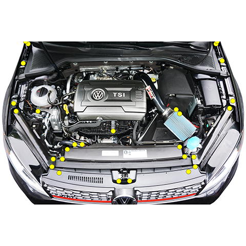 ZSPEC "Stage 1" Dress Up Bolts® Stainless/Billet Fastener Kit | 2015+ VW GTI MK7 (00843612193490)